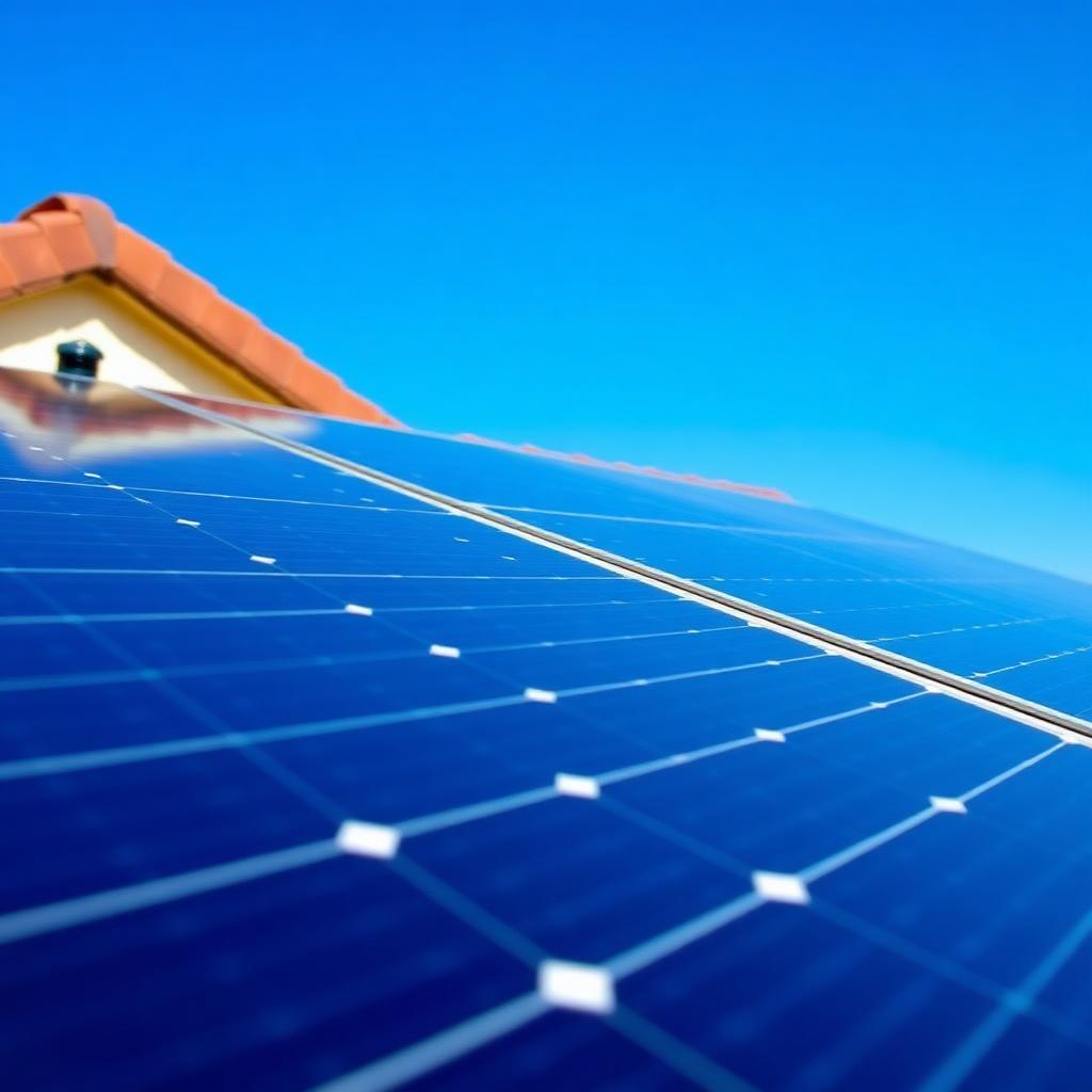 Photovoltaic system installed on a home in the Algarve